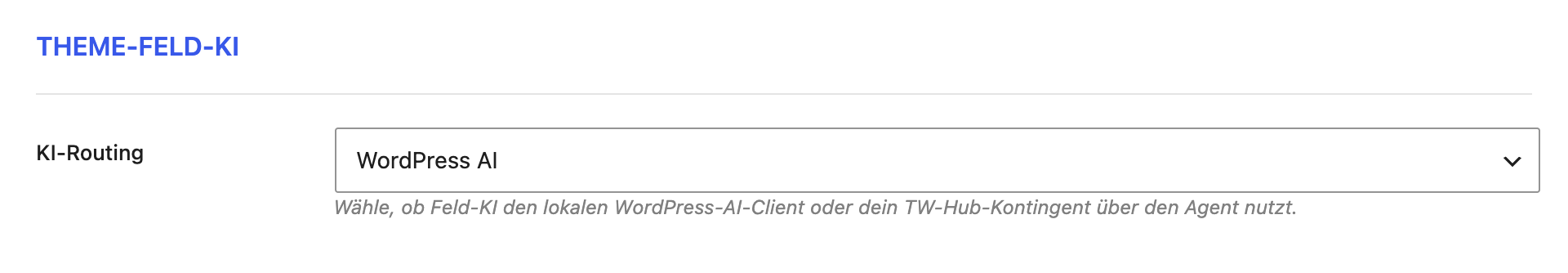Der Reiter KI mit der Wahl des Anbieters
